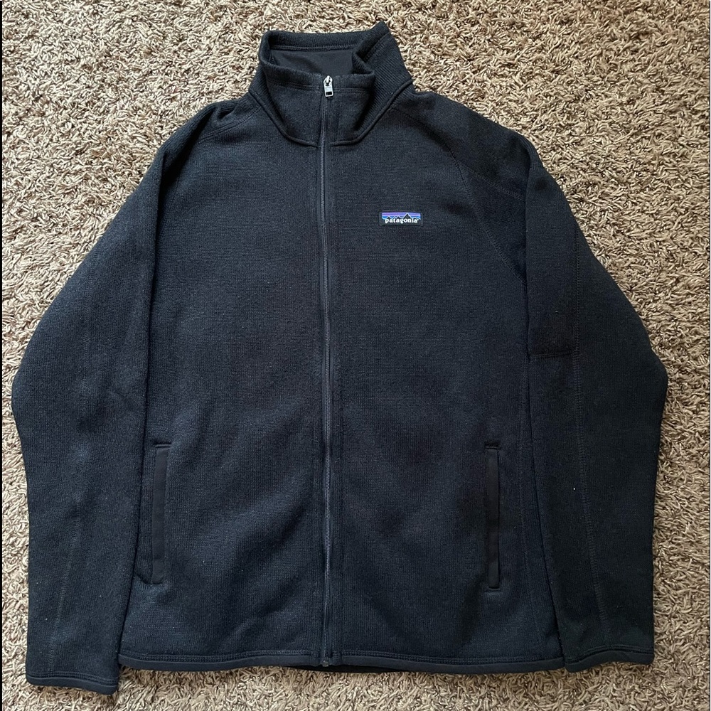 Patagonia Better Sweater Woman’s Size M Black Fleece Full Zip Jacket 25543